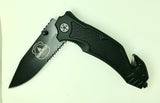 Metropolitan Police Anodized Black Rescue Knife
