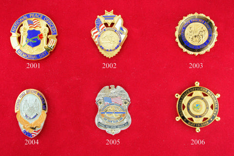 2001 - 2006  National Peace Officers Memorial Day Lapel PINS