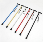 Aluminum trekking poles Folding telescopic four sticks hiking outdoor portable walking stick